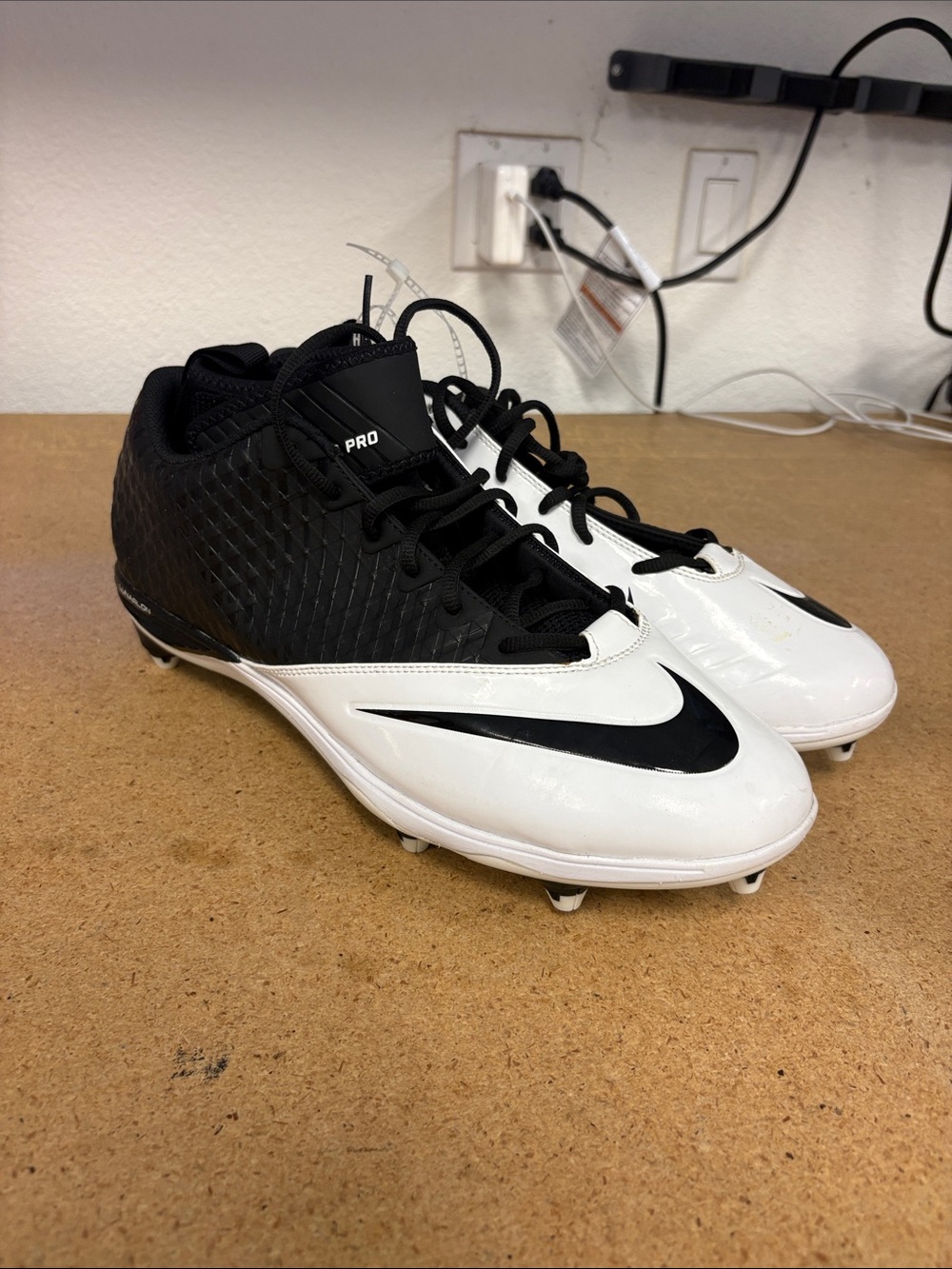 Nike Lunar Superbad Pro TD Football Cleats 511328-001 Black White MENS Sz 14 NEW